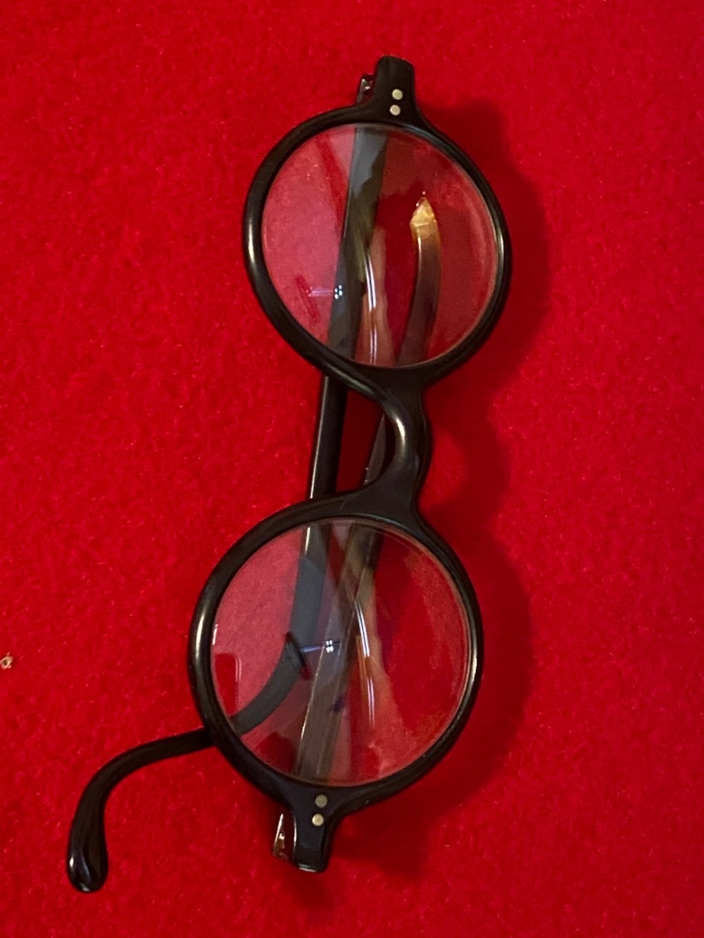 Antique black Bakelite eyeglasses